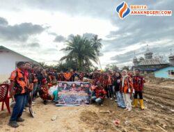 Sapma PP berbagi kepada korban banjir Aek garoga kab. Tapanuli Selatan